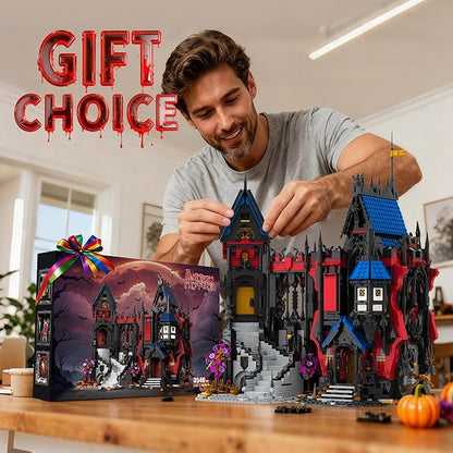 Medieval Castle Building Set for Adults 3540 PCS Large MOC Modular Gothic Vampires Haunted Houses Model Kit Compatible with Lego Horror Architecture Block Gift for Christmas Birthday
