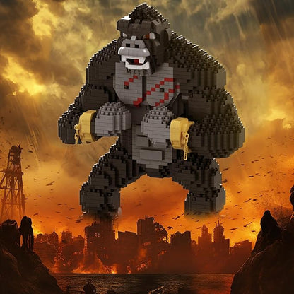 King Kong Building Set (2310 PCS) – Mini Kong Action Figure from Skull Island – Nano Brick Gorilla Construction Kit for Kids 15+ Adults Collectors – Movie Display Toy Gift