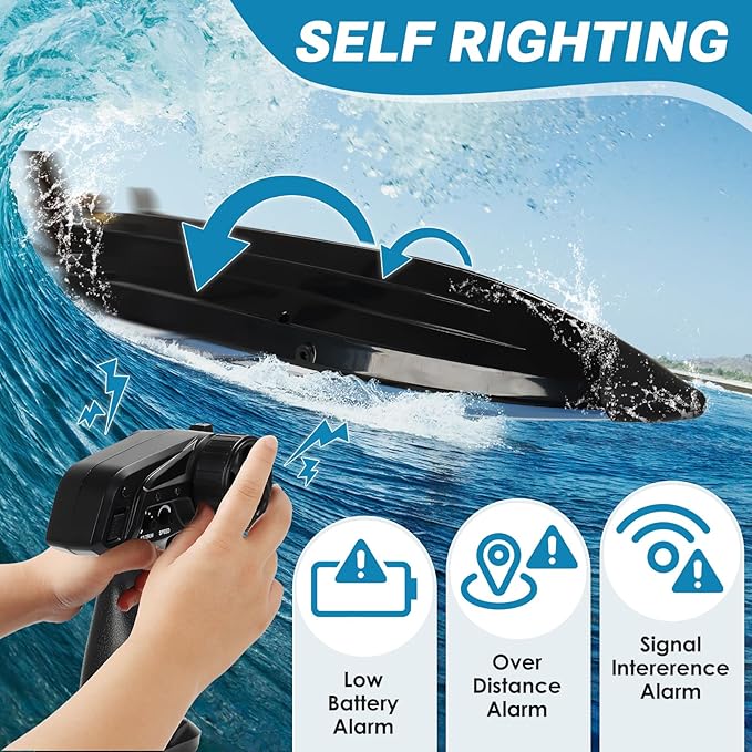 RC Boat for Adults-Remote Control Boat for Lakes-High Speed 25+ KPH-Toys for Ages 8-13 (Blue)