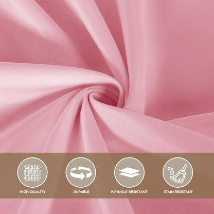 sancua Round tablecloth 90 Inch Diameter, 8 Pack - Circle Polyester Fabric Table cloth for Wedding Christmas Party Reception Banquet Birthday, Washable Formal Table Cover (Fit 30-72 Inch Tables), Pink
