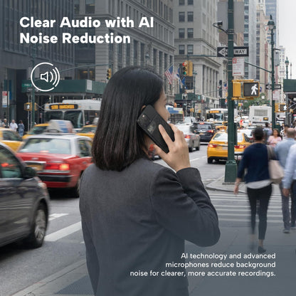 KS SHOP AI Voice Recorder Premium | Real-Time Transcription & AI Summaries | 256 Languages | Smart Recording Device for Meetings, Calls & Lectures | 64GB Storage | App Control