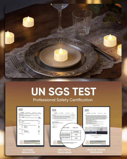 BEICHI Flameless Candles, 50 Pack Tea Lights Battery Operated, No Flickering Votive Candles LED Tea Lights for Halloween Christmas Wedding Home- Warm White, White Base