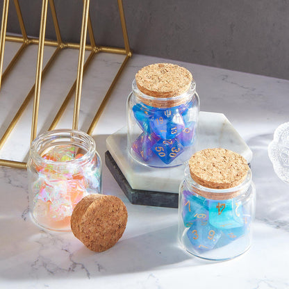 Patelai 24 Pcs Small Glass Jars with Cork Lids, Mini Potion Bottles Bulk Tiny Wishing Vial Spell Jars for DIY Art Crafts Gift Father's Day Graduation Wedding Birthday Party Favors (50ml/1.7oz)