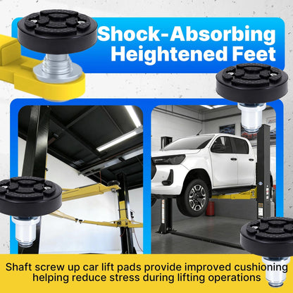 Yudylg 4-Pack 35mm Shaft Diameter Car Lift Round Tray Rubber Pads – Fit for 2 Post Car Lift, Compatible with Bendpak Maxjax Rotary & Other 35mm Shaft Diameter Lifts | Heavy-Duty Auto Lift Rubber Pads