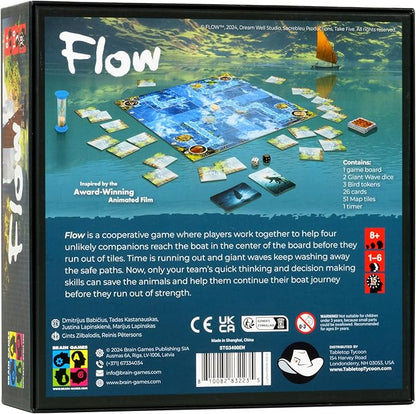 Flow: The Official Cooperative Board Game | Strategy Game for 1–4 Players Ages 8+ | Based on The Award-Winning Animated Film | Family &amp Solo Play | Survive The Flood Rescue Allies