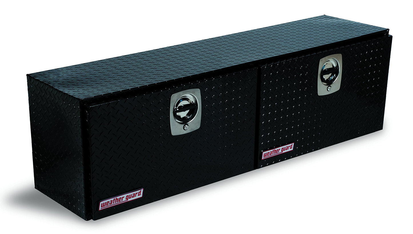 Weather Guard Model 364-5-02 Hi-Side Truck Box, Aluminum, Gloss Black, 7.9 cu ft capacity