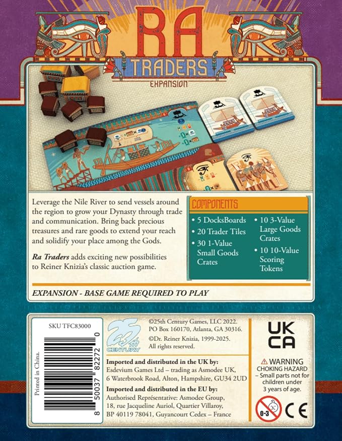 RA by 25th Century Games – Ancient Egyptian Theme Auction and Set-Collection Board Game for 2-5 Players and Ages 12+