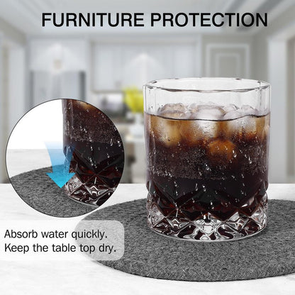ME.FAN 7 Inch Trivets/Potholders 4 Set Cotton Thread Weave Trivets for Pots and Pans - Large Coasters/Hot Pads to Protect Desktop & Countertop - Mix 1
