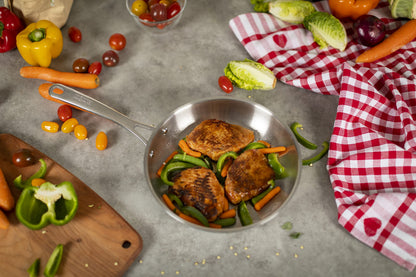 KUHN RIKON Allround Stainless Steel Uncoated Frying Pan, 24 cm