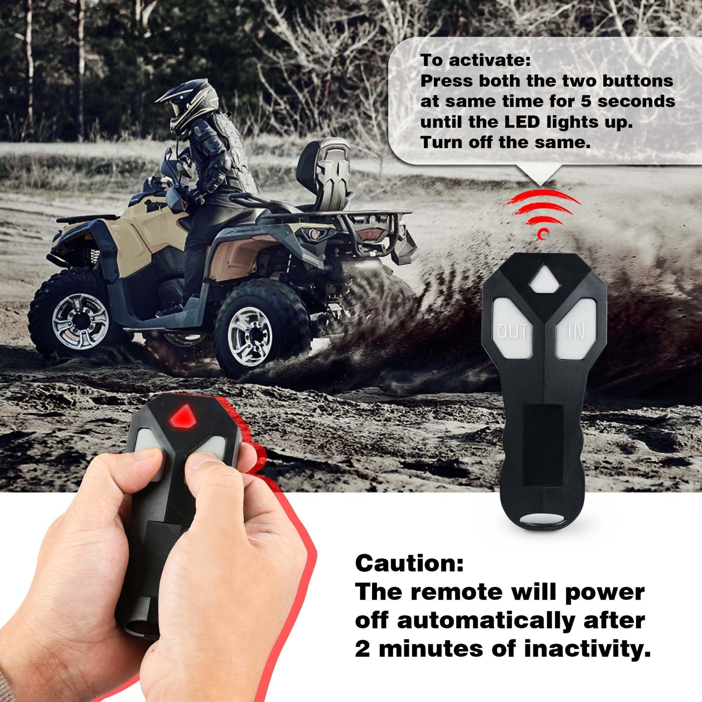 XPV AUTO 12V 4500 lb Winch Electric Winch for Towing ATV/UTV Off Road with Wireless Remote Control Mounting Bracket and Wired Handle,Waterproof IP67(Synthetic Rope)