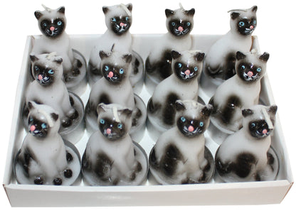 NAF Imports Tea light candles | Cute Cat Shaped | Long Burning | Accessories for Birthdays, Spas, or Everyday Home Décor | Set of 12