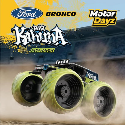 RC 4WD Big Kahuna Remote Control Car Ford Bronco Monster Truck – 1:14 Scale Remote Control Truck Vaughn Gittin Jr. Vertical Drive Stunts 2.4GHz USB Rechargeable Ready to Go Great Gift