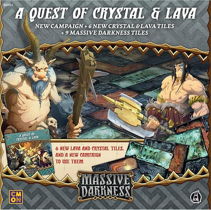 Massive Darkness: A Quest of Crystal &amp Lava Expansion - Embark on an Epic Dungeon-Crawling Adventure! Strategy Game for Kids and Adults Ages 14+ 1-6 Players 90 Minute Playtime Made by CMON