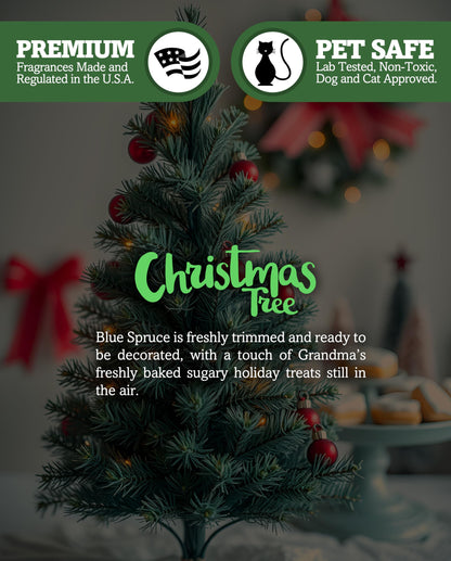 Christmas Tree Natural 3 Wick Candle, Essential Fragrance Oils, 100% Soy, Phthalate & Paraben Free, Clean Burning, 14.5 Oz.