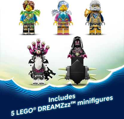 LEGO DREAMZzz Tiger Shark Tank Building Toy for Boys &amp Girls - Ages 9+ - Pretend Play Set for Kids Ages 9+ W/2 Build Options - Includes 5 Minifigures - Gift Idea for Birthdays - 71515