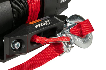 VIPER V3 6000lb UTV/ATV Military Grade Winch with 40 feet Black Synthetic Rope. Wireless & IP68 Waterproof. USA Powersports Company.