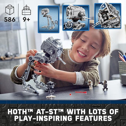 LEGO Star Wars Hoth at-ST Walker Building Toy for Kids with Chewbacca Minifigure and Droid Figure The Empire Strikes Back Model Star Wars Fan Gift 75322