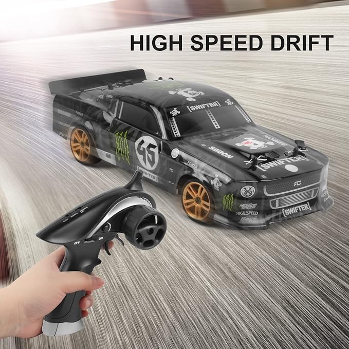 GoolRC RC Drift Car 1:18 Scale Remote Control Car?2.4GHz 4WD 30KM/H High Speed Racing Cars with LED Light Strip and 1 Battery for Adults