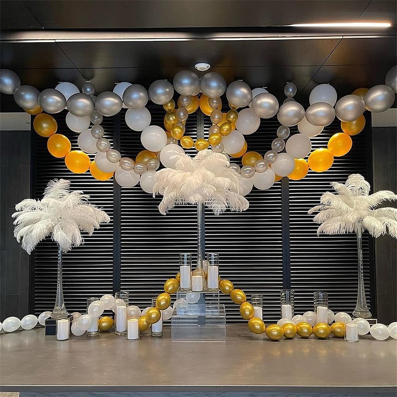 Gold Quick Link Balloons, 60PCS Linking for Balloon Wall Arch Chains, 6inch Linkable for Wedding Birthday Baby Shower Engagement Graduation Party Decorations