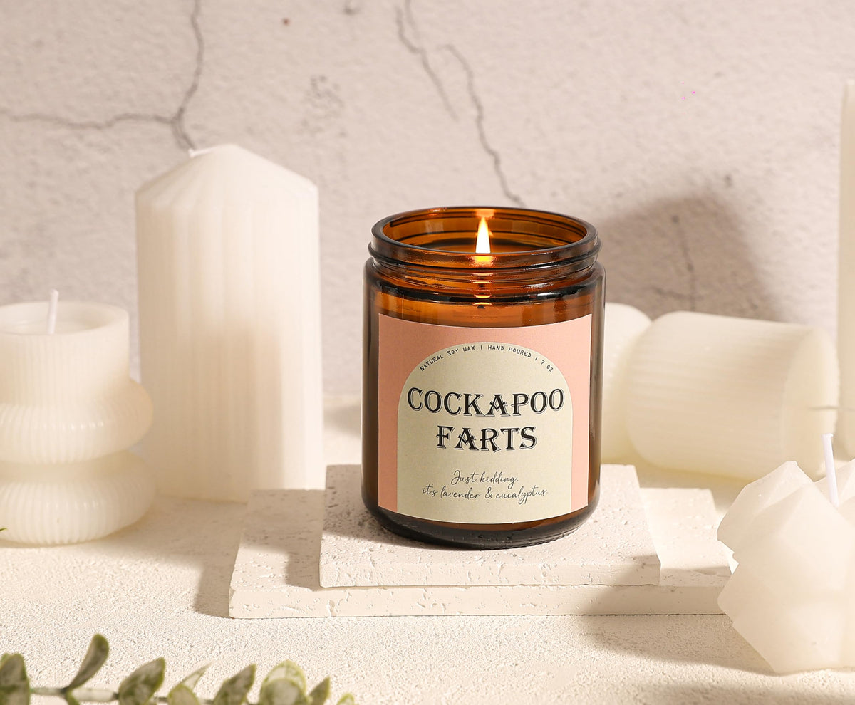 Cockapoo Gifts, Cockapoo Gifts for Women, Dog Mom Gift for Women - Lavender & Eucalyptus Soy Wax Scented Candle, 7OZ