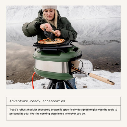Gozney Tread Portable Pizza Oven, Olive, Makes 12” Pizzas - Revolutionary Lateral Gas Burner, Quick Heat Up, Lightweight & Rugged Design