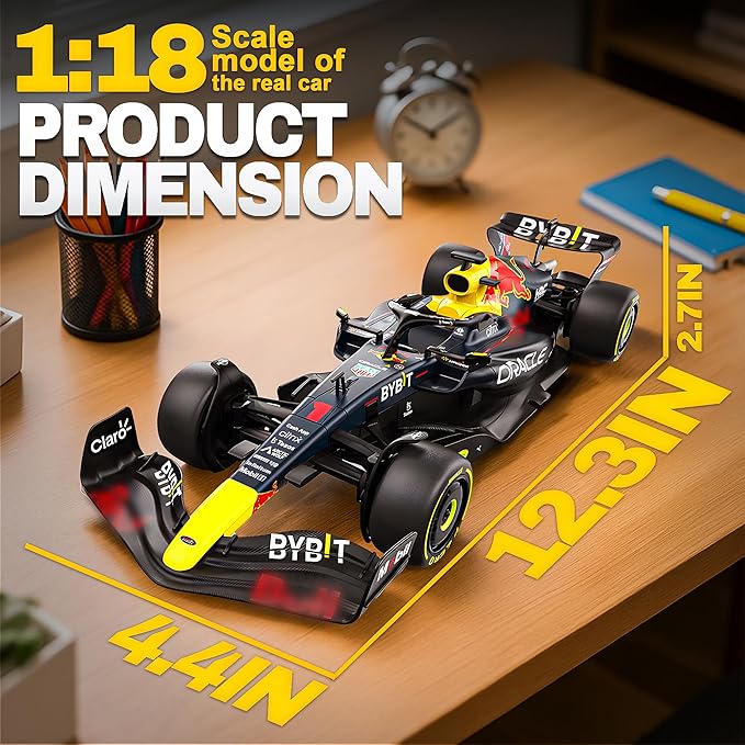 BEZGAR F1 Remote Control Car - Officially Licensed Rb18 Toy Car 1:18 Model Vehicle 2.4GHz Race F1 RC for BoysGirls and Adults Ideal for Kids &amp Collectors 94800