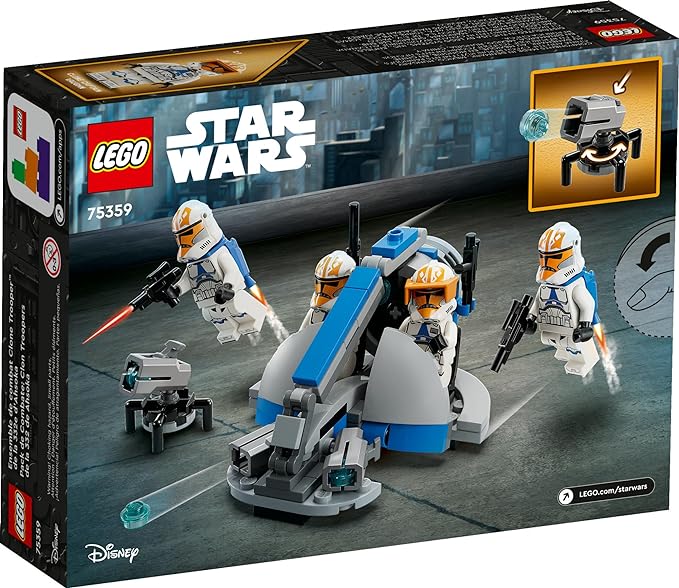 LEGO Star Wars 332nd Ahsoka’s Clone Trooper Battle Pack 75359 Building Toy Set with 4 Star Wars Figures Including Clone Captain Vaughn Star Wars Toy for Kids Ages 6-8 or any Fan of The Clone Wars