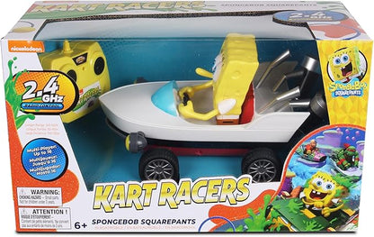 Nick Kart Racers - 2.4GHz RC Spongebob Boatmobile Straight from The Game “Nickelodeon Kart Racers 3: Slime Speedway” Full Function Fun Grippy Tires for Ultimate Traction