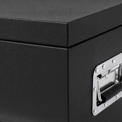 Heavy Duty Truck Bed Tool Box 36'' Locking Steel Truck Toolbox with Front Pull Handle, Side Grab Handles, Dual Gas Struts, Weather-Resistant Powder Coated Storage Box for Pickup Truck Bed, RV, Trailer