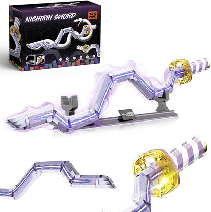 Jorumo Swords Building Sets for Adults 34in Iguro Obanai Sword Building Block with Stand Anime Sword Building Toy Katana Gift 836 Pcs