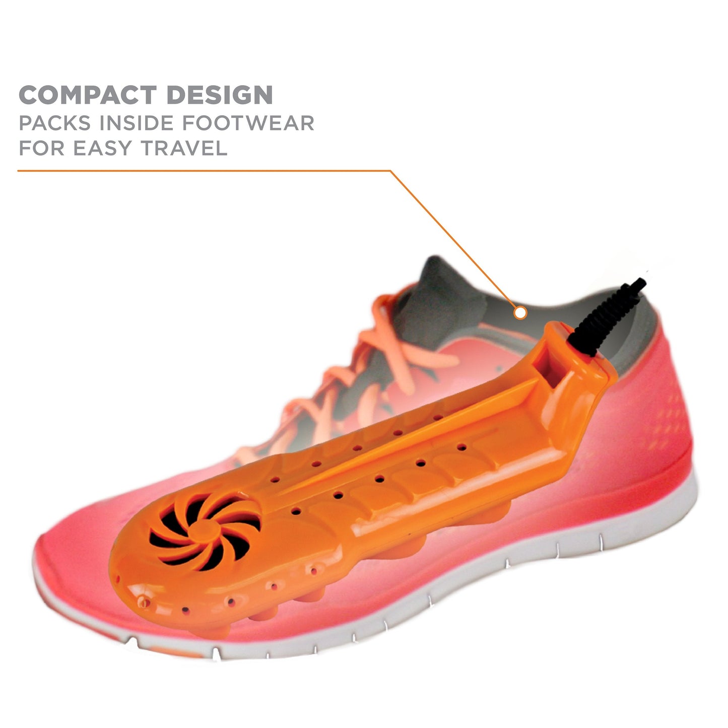 DryGuy Unisex's Travel Dry DX Shoe Dryers, Orange and Black, One Size