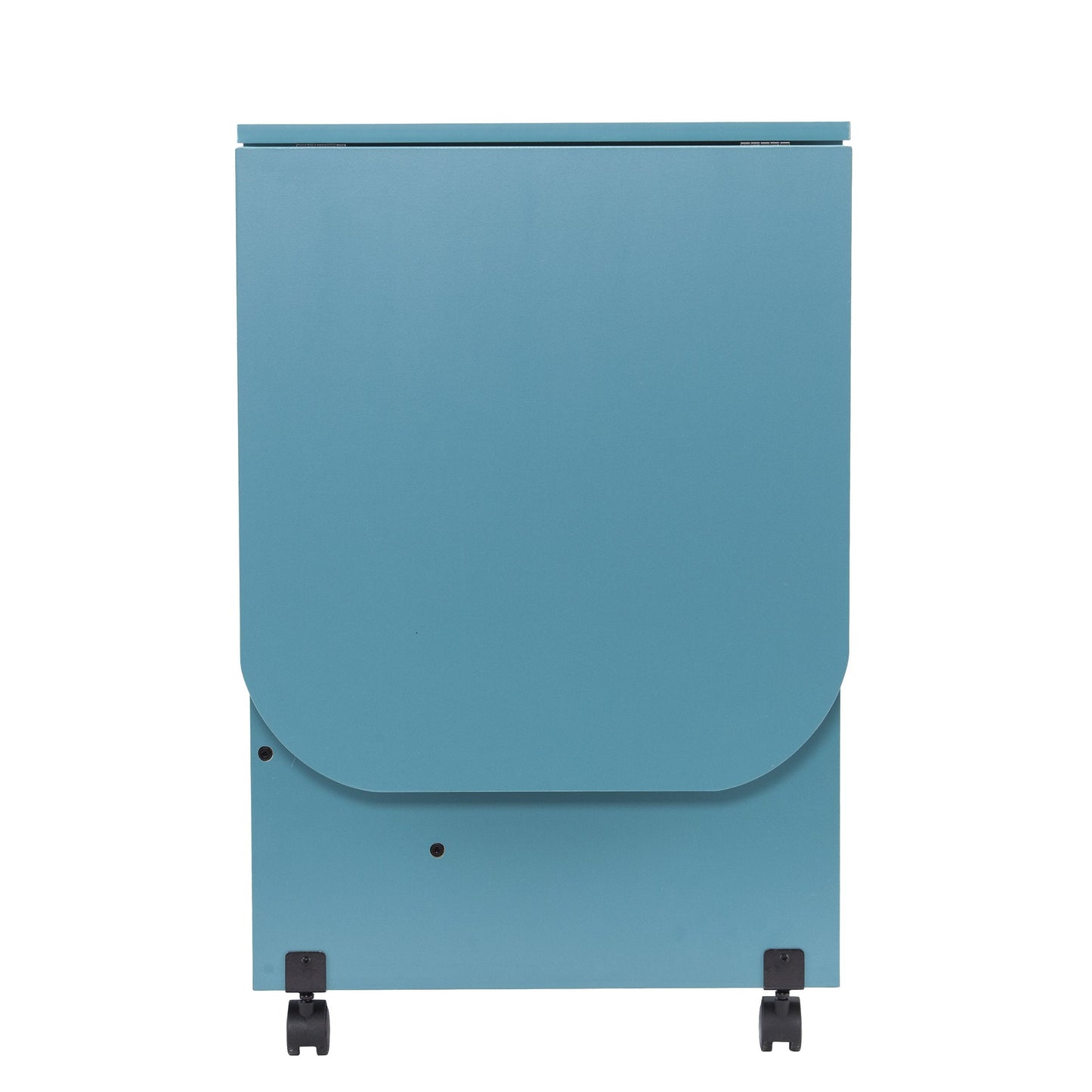 SEI Furniture - Stradville Expandable Rolling Sewing Table Craft Station - Turquoise - Transitional Design, Blue Finish - Ideal for Living Room, Bedroom (HZ8665)
