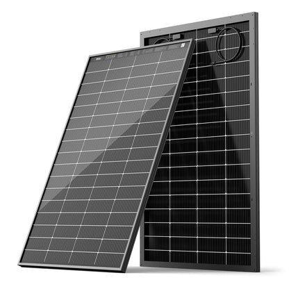 HQST N-Type 16BB 200 Watt Bifacial Solar Panel, Compact & Lightweight Solar Panels with 30 Years Lifespan, up to 25.4% Efficiency, IP65 for RV, Van, Trailer, Marine, Rooftop, Farm, Off Grid