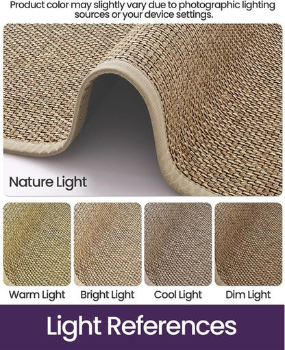 DEXI Ultra Thin Indoor Door Mat - Non-Slip Rubber Backing, Easy Clean Dirt Trapper | 24x36, Beige