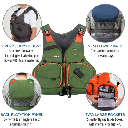 NRS Chinook Personal Floatation Device - Navy, X-Small/Medium
