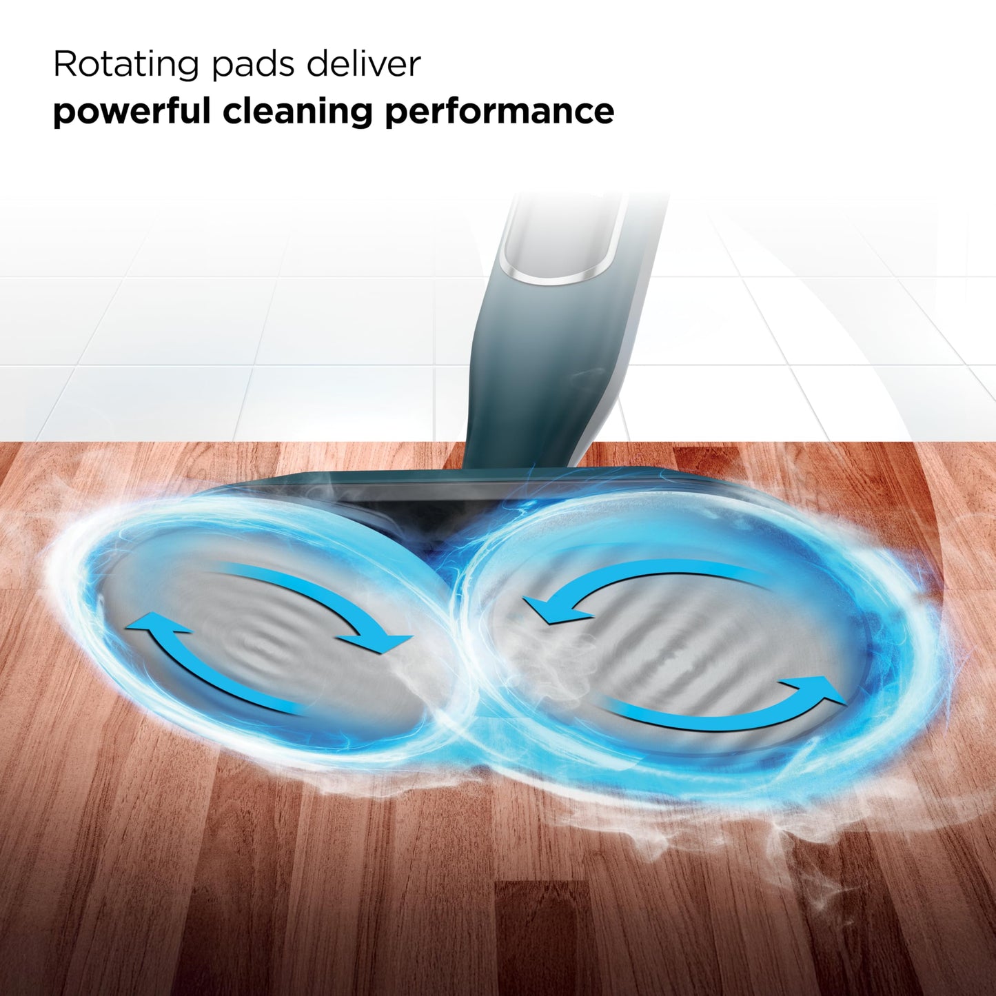 Shark Steam & Scrub All-in-One Scrubbing and Sanitizing Hard Floor Steam Mop, 2 Steam Modes, 2 Dirt Grip Soft Scrub Pads Included, XL Removable Water Tank, Swivel Steering, Teal, S8002BRN