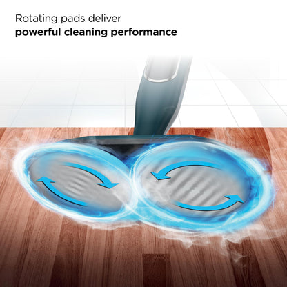 Shark Steam & Scrub All-in-One Scrubbing and Sanitizing Hard Floor Steam Mop, 2 Steam Modes, 2 Dirt Grip Soft Scrub Pads Included, XL Removable Water Tank, Swivel Steering, Teal, S8002BRN