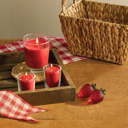 Root Candles Scented Candles Honeycomb Beeswax Blend Premium Handcrafted Candle, Large Veriglass, Strawberry Fields