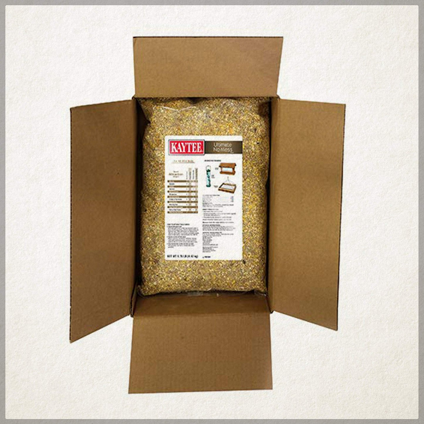 Kaytee Wild Bird Ultimate No Mess Wild Bird Food Seed For Cardinals, Finches, Chickadees, Nuthatches, Woodpeckers, Grosbeaks, Juncos and Other Colorful Songbirds, 9.75 Pound