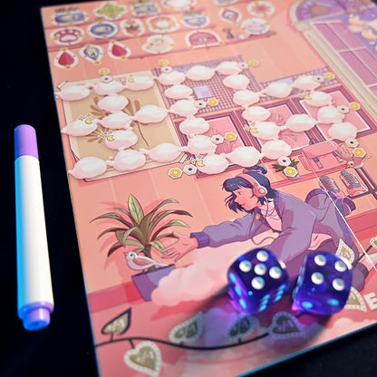 Daydream Board Game - Cozy Roll-and-Write Puzzle with Foldable Boards &amp 8 Sceneries Relaxing Strategy Game for Families &amp Friends Kids &amp Adults Ages 8+ 1-5 Players 15-30 Min Playtime