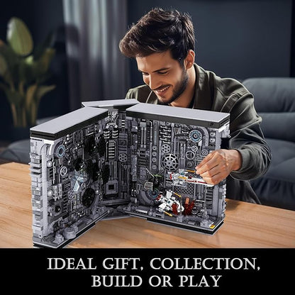 Reobrix Bookend Building Set with Light Star Planet Book Nook Building Kit 66030 Bookshelf Home Decor 2879 PCS Booknook Model Toy Kit Gift for Adults