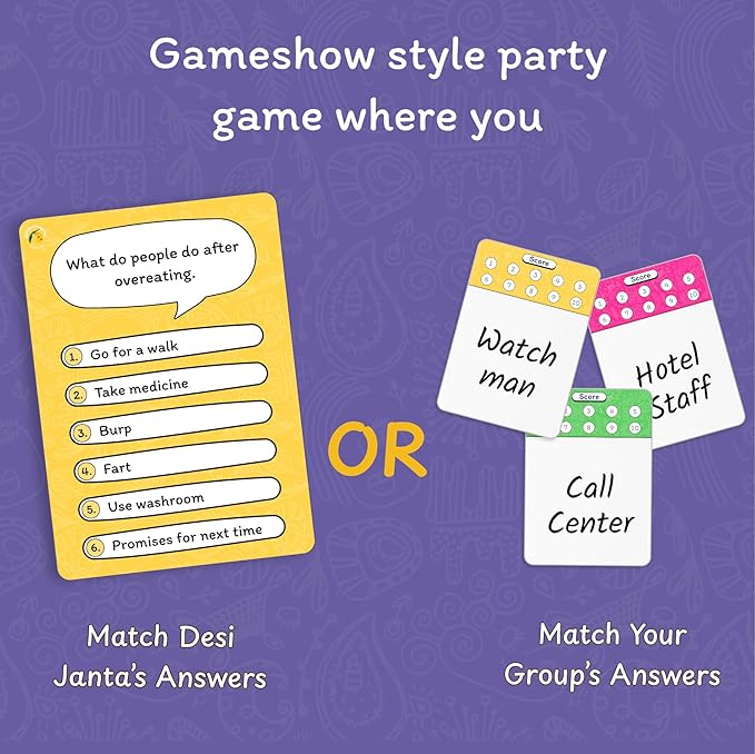 Desi Feud Board Game | Ultimate Survey Gameshow | Fun for Friends &amp Family | Great for House Party Gifting &amp Road Trips | Easy to Play