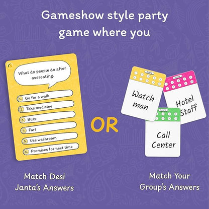 Desi Feud Board Game | Ultimate Survey Gameshow | Fun for Friends &amp Family | Great for House Party Gifting &amp Road Trips | Easy to Play