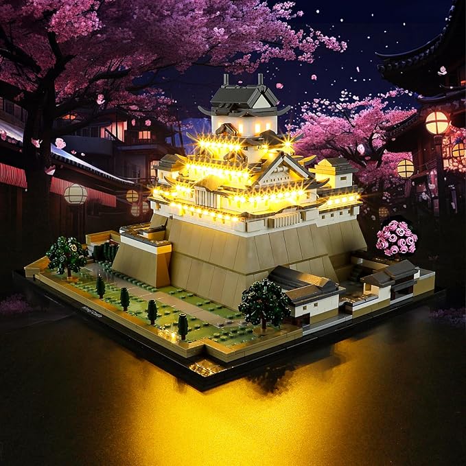 Vaodest LED Light for Lego Architecture 21060 Himeji Castle SetDesign and Configuration Compatible with Lego 21060 Model(LED Light Only Not Building Block Kit)