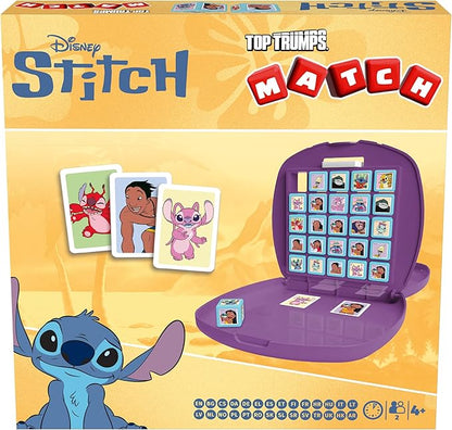 Top Trumps Match Game Lilo &amp Stitch - Family Board Games for Kids and Adults - Matching and Memory for Two Player Kids Game - Memories and Learning Fun Time for 4 and up