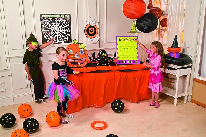 Fun Express Halloween Disk Drop Game 8 Piece Set - Premium Wooden Plinko Board Style Halloween Party Games for Kids &amp Adults | Fall Festival Carnival Games for Indoor &amp Outdoor Activities