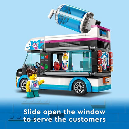 LEGO City Penguin Slushy Van Building Toy - Featuring a Truck and Costumed Minifigure Great Gift Idea for Boys and Girls Truck Toy for Kids Ages 5 and Up 60384
