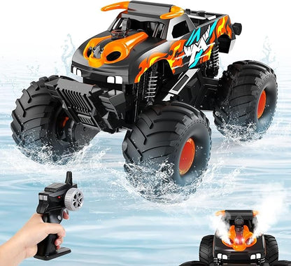 Remote Control Car Monster Truck Toys4WD Waterproof Off-Road RC Cars for All terrian1:16 Amphibious Hobby Pick-up Truck Toy Vehicle Gifts for Boys Girls Presents Age 8 9 10 11 12+