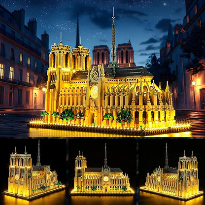 YEABRICKS LED Light for 21061 Architecture Notre Dame Cathedral Building Blocks Model (Building Set NOT Included)