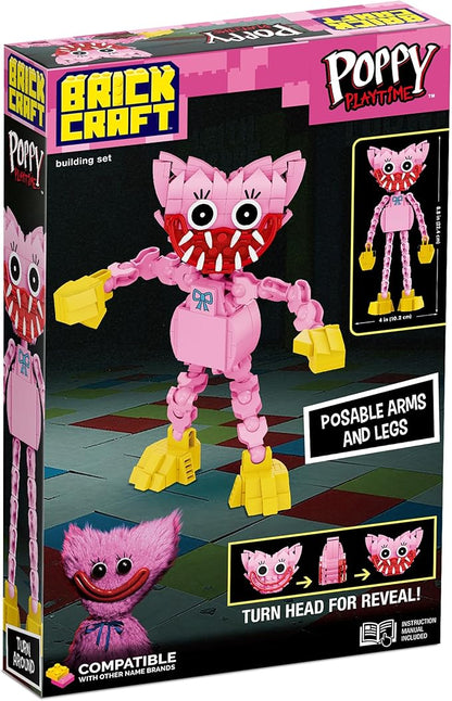 Brickcraft Poppy Playtime Kissy Missy Building Set 240 Pieces Collectible Pink Figure Toy with Articulated Limbs SDCC 2025 Limited Edition Construction Set for Kids Ages 8 Plus Official Licensed Toy